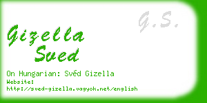 gizella sved business card