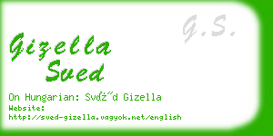 gizella sved business card